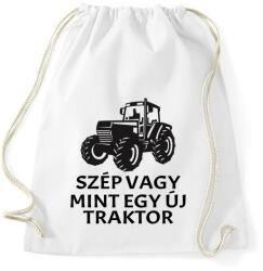 printfashion Szép vagy, mint egy új traktor. - Sportzsák, Tornazsák - Fehér (4851248)