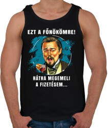 printfashion Ezt a főnökömre! - Férfi atléta - Fekete (5179573)