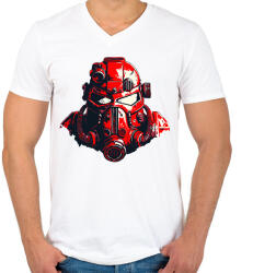 printfashion Starcraft - Férfi V-nyakú póló - Fehér (14841061)