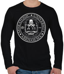 printfashion Miskatonic University - Férfi hosszú ujjú póló - Fekete (7081185)
