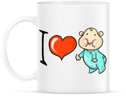 printfashion I love my baby - Bögre - Fehér (3933623)