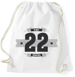 printfashion b-day-22-dark-lightgrey - Sportzsák, Tornazsák - Fehér (507811)