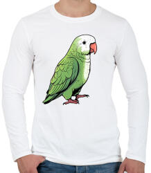 printfashion Papagáj - Férfi hosszú ujjú póló - Fehér (13955756)