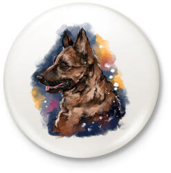 printfashion german shepherd watercolor - Kitűző, hűtőmágnes - Fehér (5645424)