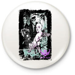 printfashion AL CAPONE - Kitűző, hűtőmágnes - Fehér (3075229)