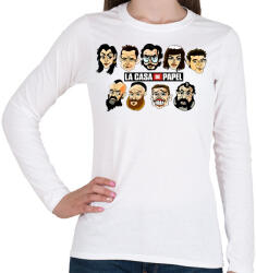 printfashion A nagy pénzrablás! - Női hosszú ujjú póló - Fehér (5088127)