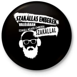 printfashion szakáll-szakállas emberek . . . . . . . - Kitűző, hűtőmágnes - Fekete (4149132)