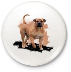 printfashion Bullmastiff - Kitűző, hűtőmágnes - Fehér (3080396)