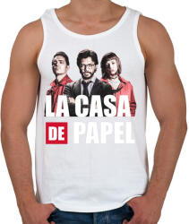 printfashion La casa de papel N7 - Férfi atléta - Fehér (5541008)