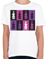 printfashion Szobrok - Színes - Gyerek póló - Fehér (6729269)
