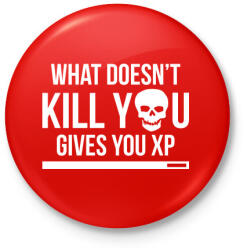 printfashion Ami nem öl meg, xp-t ad - Kitűző, hűtőmágnes - Piros (3627151)