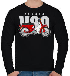 printfashion Yamaha V80 - Férfi pulóver - Fekete (6982786)