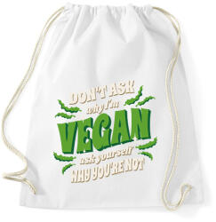 printfashion Büszke vegán - Sportzsák, Tornazsák - Fehér (12755028)
