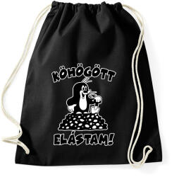 printfashion Köhögött elástam - Kisvakond - Sportzsák, Tornazsák - Fekete (2550767)