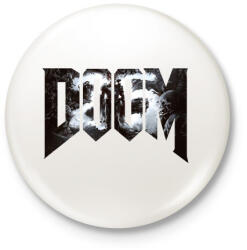 printfashion DOOM - Kitűző, hűtőmágnes - Fehér (3090445)