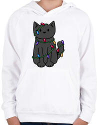 printfashion Karácsony cica - Gyerek kapucnis pulóver - Fehér (2043820)