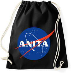 printfashion NASA egyedi névvel - Sportzsák, Tornazsák - Fekete (2929193)