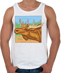 printfashion Jávorszarvas - Férfi atléta - Fehér (12754306)