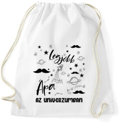 printfashion Legjobb apa az univerzumban - Sportzsák, Tornazsák - Fehér (7442321)