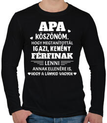 printfashion Köszönöm apa - fehér - Férfi hosszú ujjú póló - Fekete (16163529)