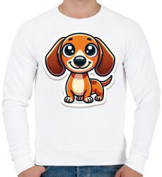 printfashion Cuki Tacskó - Férfi pulóver - Fehér (16712330)