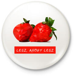 printfashion Lesz, ahogy lesz - Kitűző, hűtőmágnes - Fehér (3090144)