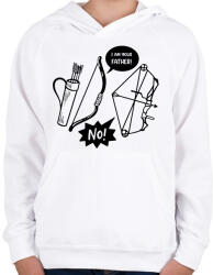 printfashion I am your father - Gyerek kapucnis pulóver - Fehér (13256997)