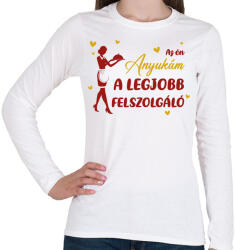 printfashion Az én anyukám - Felszolgáló - Női hosszú ujjú póló - Fehér (9430031)