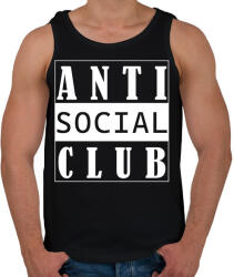 printfashion Antisocial club (white) - Férfi atléta - Fekete (7029203)