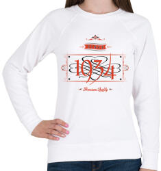 printfashion since-1934-red-black - Női pulóver - Fehér (523724)