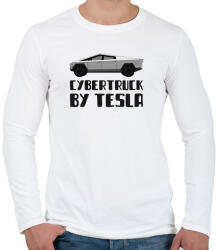 printfashion CYBERTRUCK BY TESLA - Férfi hosszú ujjú póló - Fehér (10210954)