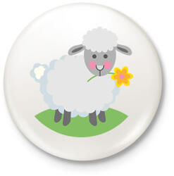 printfashion Húsvéti bárány - Kitűző, hűtőmágnes - Fehér (13180866)