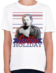 printfashion Billie Holiday - Gyerek póló - Fehér (7655796)