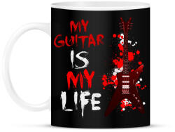 printfashion My guitar is my Life - Bögre - Fekete (16248492)