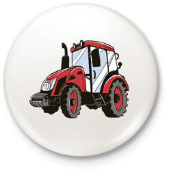 printfashion Traktor - Kitűző, hűtőmágnes - Fehér (13027228)