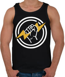 printfashion Villanyszerelő 5 - Férfi atléta - Fekete (2450393)