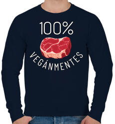printfashion 100% VEGÁNMENTES - Férfi pulóver - Sötétkék (1105913)
