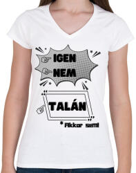 printfashion Beszélő póló - Női V-nyakú póló - Fehér (14720435)