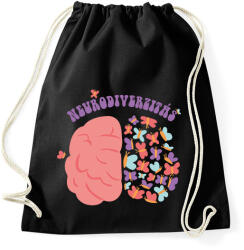 printfashion Neurodiverzitás - Sportzsák, Tornazsák - Fekete (13246700)