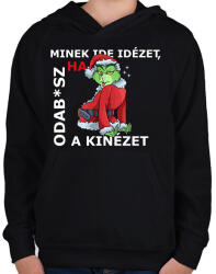 printfashion Minek ide idézet? - Gyerek kapucnis pulóver - Fekete (14979071)