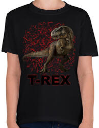 printfashion T-REX - Gyerek póló - Fekete (12762343)
