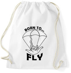 printfashion Born to fly - Sportzsák, Tornazsák - Fehér (14889987)