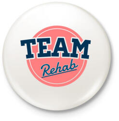 printfashion TEAM Rehab Red - Kitűző, hűtőmágnes - Fehér (3074919)
