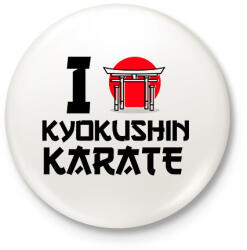 printfashion I love Kyokushin Karate - Kitűző, hűtőmágnes - Fehér (9449458)