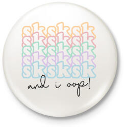 printfashion SKS - Kitűző, hűtőmágnes - Fehér (3082278)