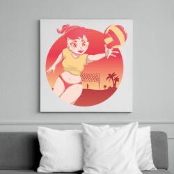 printfashion Röplabdás - Vászonkép - Fehér (13593097)