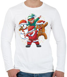 printfashion Karácsonyi csapat - Férfi hosszú ujjú póló - Fehér (11280641)