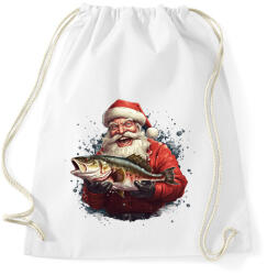 printfashion Horgász télapó - Sportzsák, Tornazsák - Fehér (15162126)