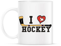 printfashion I love hockey - Bögre - Fehér (15647044)