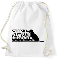 printfashion Szeresd a kutyám - Sportzsák, Tornazsák - Fehér (1919568)